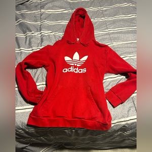 Red adidas hoodie red